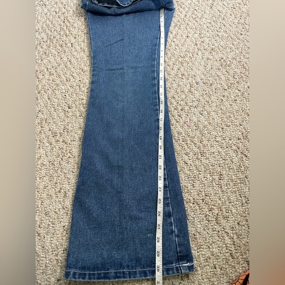 Vintage No excuses Girl Gear Flare Leg Jeans with heart design size 11/12 - Picture 8 of 9